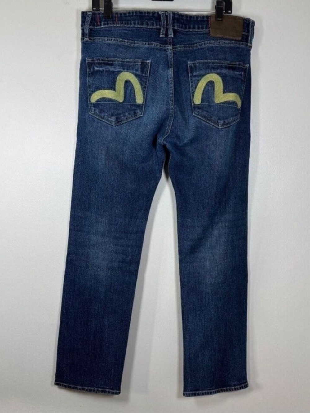 Evisu Men's Straight Jeans - Indigo Blue size 36
